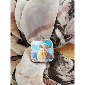SLIDE Scarf Wild Rag Scarves Slide highland cow gift, bandana slide, western